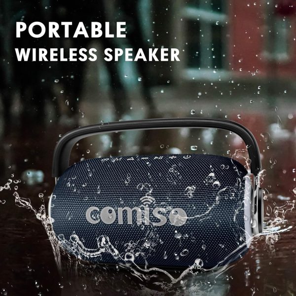 comiso Bluetooth Speaker Portable Waterproof Wireless Boombox LED Light Deep Bass Superior Audio Stereo Pair 40H Playback - Image 7