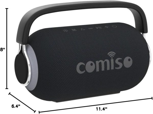 comiso Bluetooth Speaker Portable Waterproof Wireless Boombox LED Light Deep Bass Superior Audio Stereo Pair 40H Playback - Image 10