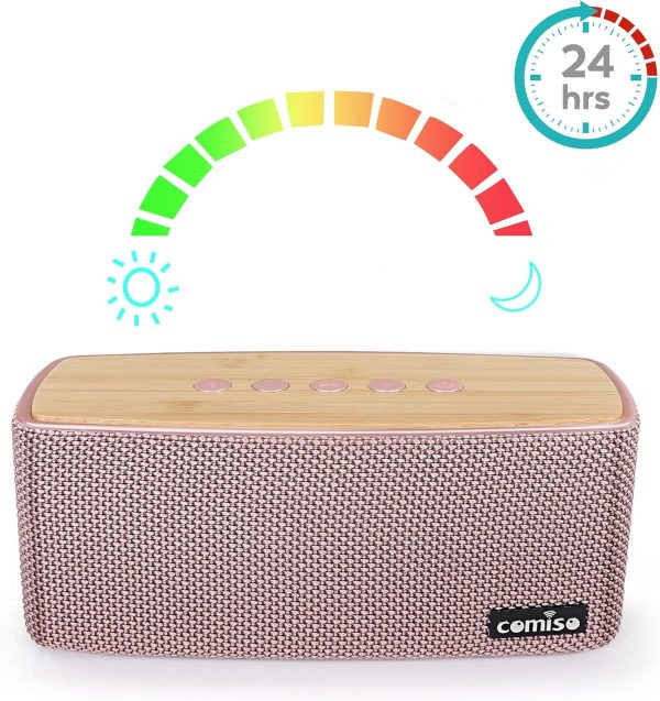 comiso Bluetooth Speakers, Portable Speaker 5.0 with 20W Stereo Sound, Wireless Stereo Pairing, Wood Bluetooth Audio with Subwoofer, 24H Playtime, Hands-Free, Great for Office, Home, Outdoor - Image 14