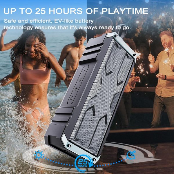 comiso Portable Bluetooth Speaker Wireless 5.3 - Waterproof and Dustproof Bluetooth Speaker with 20W Stereo Sound, 24H Playtime Speakers Bluetoth Wireless with Deep Bass for Home/Outdoor/Beach/Travel - Image 3
