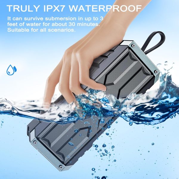 comiso Portable Bluetooth Speaker Wireless 5.3 - Waterproof and Dustproof Bluetooth Speaker with 20W Stereo Sound, 24H Playtime Speakers Bluetoth Wireless with Deep Bass for Home/Outdoor/Beach/Travel - Image 5