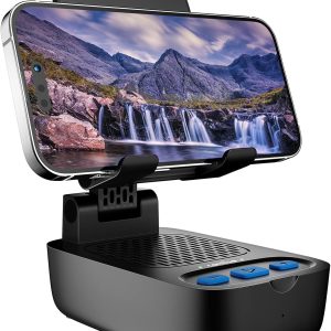 Gifts for Men Women,Birthday Gifts,Cell Phone Stand with Wireless Bluetooth Speaker, Punchy Bass & HD Stereo Sound Speaker for Home & Outdoors Compatible with iPhone/ipad/Samsung-Black