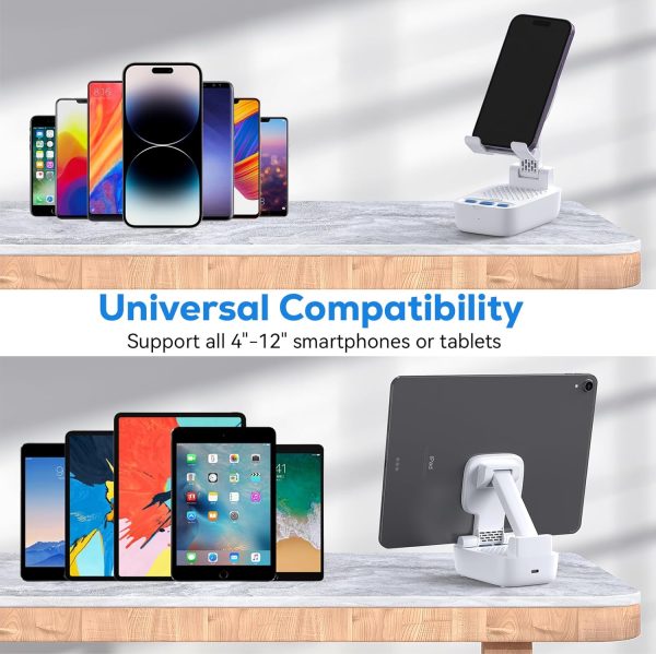 Gifts for Men Women,Birthday Gifts,Cell Phone Stand with Wireless Bluetooth Speaker, Punchy Bass & HD Stereo Sound Speaker for Home & Outdoors Compatible with iPhone/ipad/Samsung-Black - Image 17