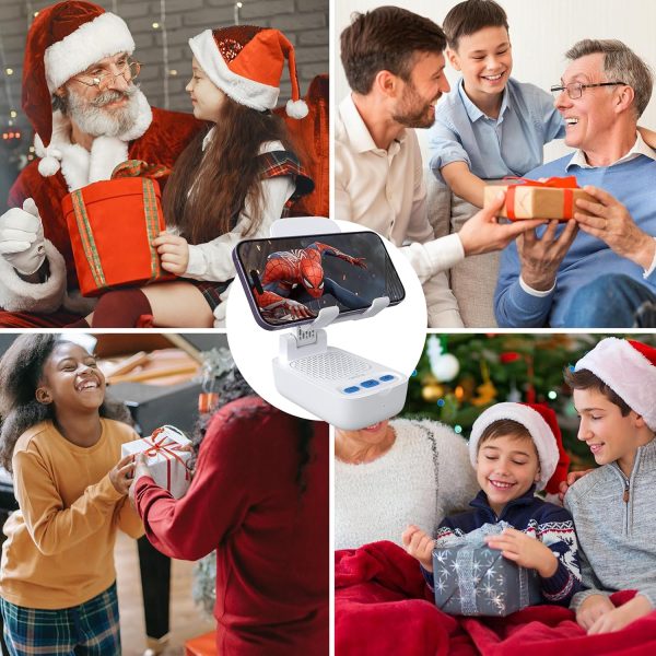 Gifts for Men Women,Birthday Gifts,Cell Phone Stand with Wireless Bluetooth Speaker, Punchy Bass & HD Stereo Sound Speaker for Home & Outdoors Compatible with iPhone/ipad/Samsung-Black - Image 21