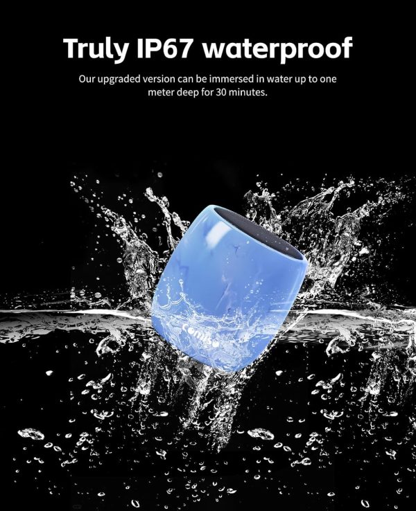 comiso Small Bluetooth Speaker, IPX7 Waterproof Speaker with Robust Bass and Stereo Sound, Wireless Speakers with Hands-Free Call, Portable Speakers for Hiking, Car or Trip, Ideal Gift for Men, Women - Image 3