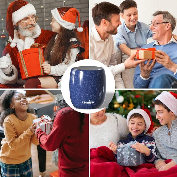 comiso Small Bluetooth Speaker, IPX7 Waterproof Speaker with Robust Bass and Stereo Sound, Wireless Speakers with Hands-Free Call, Portable Speakers for Hiking, Car or Trip, Ideal Gift for Men, Women - Image 15