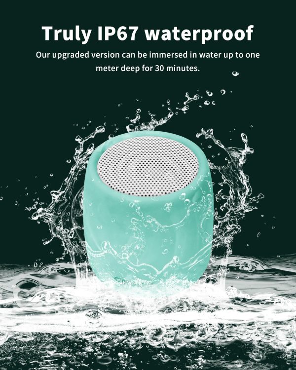 comiso Small Bluetooth Speaker, IPX7 Waterproof Speaker with Robust Bass and Stereo Sound, Wireless Speakers with Hands-Free Call, Portable Speakers for Hiking, Car or Trip, Ideal Gift for Men, Women - Image 25