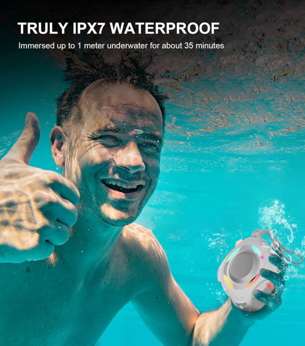 comiso Waterproof Speaker with Robust Bass, Shower Speaker with Dynamic Light, TWS Mode, Loud HD Sound, IP67 Waterproof, 2000mAh, Portable Wireless Speakers for Home, Outdoor/Kayak, Gift for Unisex. - Image 17