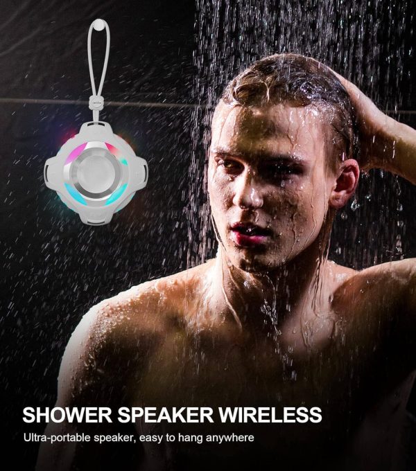 comiso Waterproof Speaker with Robust Bass, Shower Speaker with Dynamic Light, TWS Mode, Loud HD Sound, IP67 Waterproof, 2000mAh, Portable Wireless Speakers for Home, Outdoor/Kayak, Gift for Unisex. - Image 19