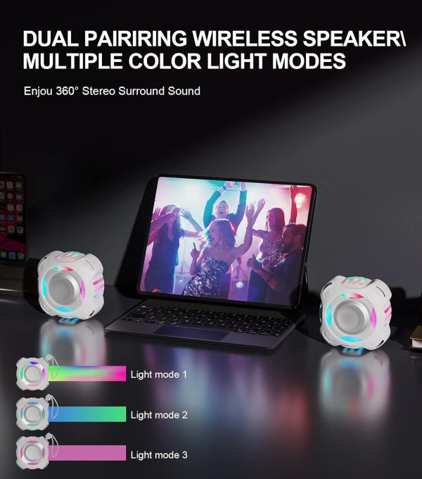 comiso Waterproof Speaker with Robust Bass, Shower Speaker with Dynamic Light, TWS Mode, Loud HD Sound, IP67 Waterproof, 2000mAh, Portable Wireless Speakers for Home, Outdoor/Kayak, Gift for Unisex. - Image 21