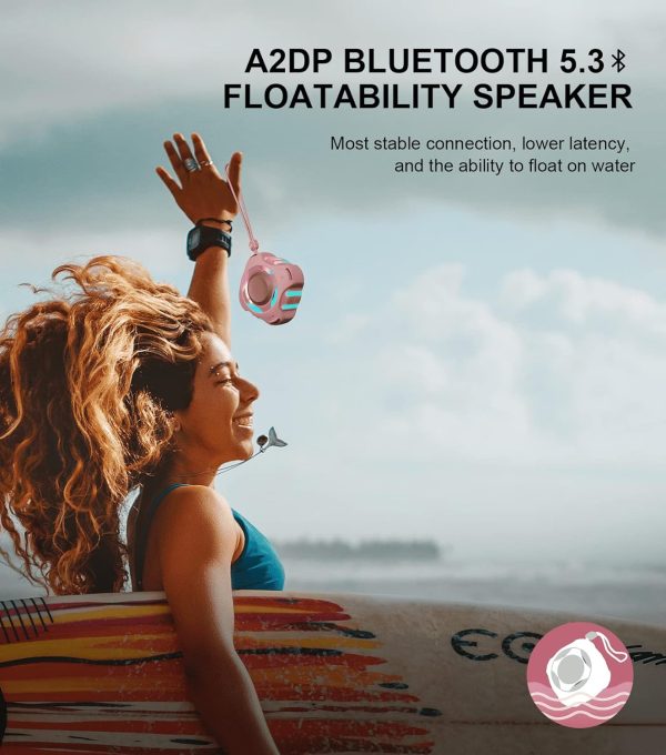 comiso Waterproof Speaker with Robust Bass, Shower Speaker with Dynamic Light, TWS Mode, Loud HD Sound, IP67 Waterproof, 2000mAh, Portable Wireless Speakers for Home, Outdoor/Kayak, Gift for Unisex. - Image 27