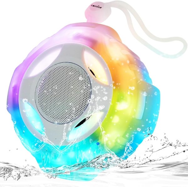 comiso Waterproof Speaker with Robust Bass, Shower Speaker with Dynamic Light, TWS Mode, Loud HD Sound, IP67 Waterproof, 2000mAh, Portable Wireless Speakers for Home, Outdoor/Kayak, Gift for Unisex. - Image 29