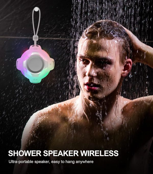 comiso Waterproof Speaker with Robust Bass, Shower Speaker with Dynamic Light, TWS Mode, Loud HD Sound, IP67 Waterproof, 2000mAh, Portable Wireless Speakers for Home, Outdoor/Kayak, Gift for Unisex. - Image 34